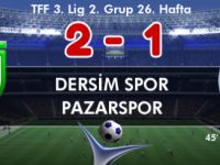 Pazarspor Dersim'de 3 puan bıraktı