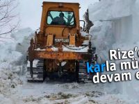 Rize'de karla mücadele devam ediyor!