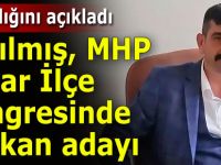 Ayrılmış, MHP Pazar İlçe Başkanlığına aday oldu