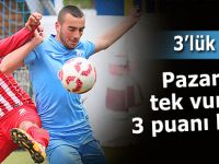 Pazarspor tek attı 3 aldı: 1-0