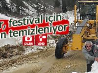 Ayder, festival için kardan temizleniyor