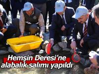 Hemşin Deresi’ne alabalık salımı yapıldı