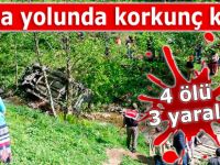 Yayla yolunda feci kaza: 4 ölü, 3 yaralı