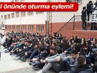 Okullarının kapatılmaması için oturma eylemi yaptılar