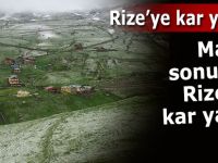 Rize’de kar yağdı