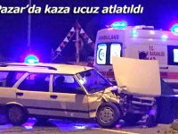 Pazar'da trafik kazası ucuz atlatıldı