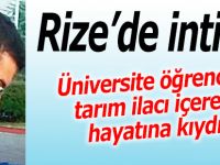 Rize'de üniversite öğrencisi intihar etti