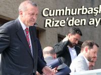 Cumhurbaşkanı Erdoğan Rize'den ayrıldı