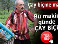 Geliştirdiği çay toplama makinesiyle günde 1 ton çay topluyor