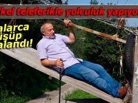 Düşüp yaralandığı teleferiğe binmeye devam ediyor!