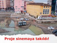 Rize meydanında proje, sinemaya takıldı!