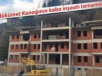 Hemşin Hükümet Konağının kaba inşaatı tamamlandı