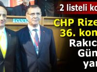 CHP Rize 36. İl Kongresinde 2 liste yarıştı