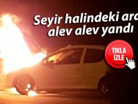 Seyir halinde alev alev yandı