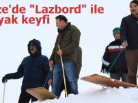 Rize'de "Lazbord" ile kayak keyfi