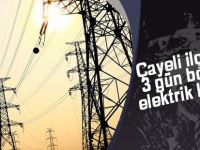 Çayeli ilçesinde 3 gün elektrik kesintisi