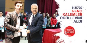 Rize'de genç kalemler ödüllerini aldı