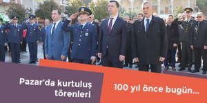 Pazar'da 100. kurtuluş töreni