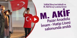 Pazar'da M. Akif'i anma töreni