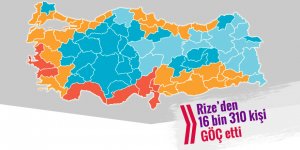 Rize’den 16 bin 310 kişi göç etti