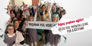 Rize'de 112 eğitimine minik yaşta başlandı