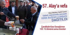 Cami cemaatine kırık buğday çorbası dağıtıldı