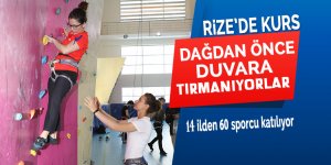 Rize'de spor tırmanış temel seviye eğitimi