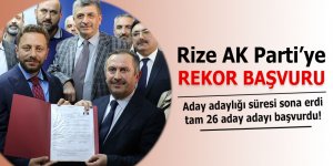 Rize AK Parti’de rekor aday adaylık müracaatı