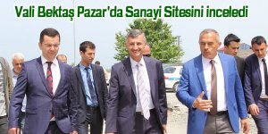 Vali Bektaş Pazar'da Sanayi Sitesini inceledi