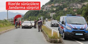 Rize'de jandarmadan sürücülere sürpriz!