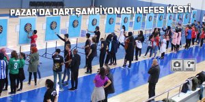 Pazar'da Dart Şampiyonası nefes kesti