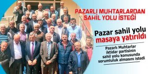 Pazarlı Muhtarlardan Sahil Yolu isteği