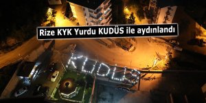 Rize KYK Yurdu KUDÜS ile aydınlandı