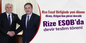 Rize ESOB'da devir teslim