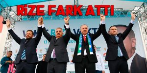 Rize fark attı