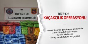 Rize’de kaçakçılık operasyonu