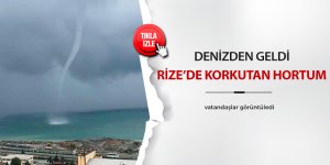 Rize’de korkutan hortum