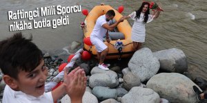 Raftingci Milli Sporcu nikâha botla geldi