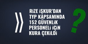 Rize’de TYP'nin 152 güvenlik personeli için kura çekildi