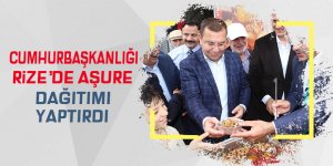 Cumhurbaşkanlığından Rize'de vatandaşlara aşure ikramı