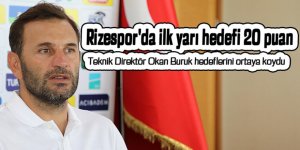 Rizespor'da ilk yarı hedefi 20 puan