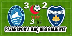 Pazarspor'a ilaç gibi galibiyet