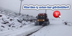 Rize'den iç ısıtan kar görüntüleri