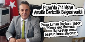 Pazar’da 714 kişi 'Amatör Denizcilik Belgesi' aldı