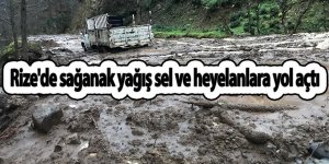 Rize'de sağanak yağış sel ve heyelanlara yol açtı