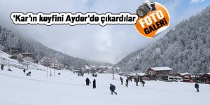 Karın keyfini Ayder'de çıkardılar