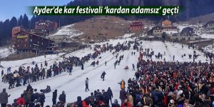 Ayder'de kar festivali ‘kardan adamsız’ geçti