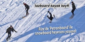 Rize'de 'Petranboard' ile snowboard heyecanı yaşandı