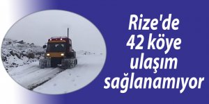 Rize'de 42 köyle ulaşım sağlanamıyor