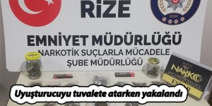 Uyuşturucuyu tuvalete atarken yakalandı